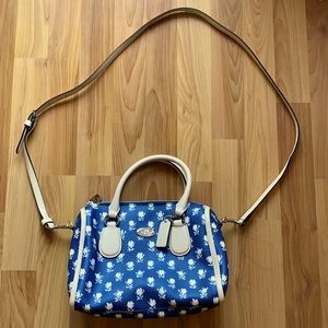 Coach Canvas Floral Convertible Crossbody Satchel